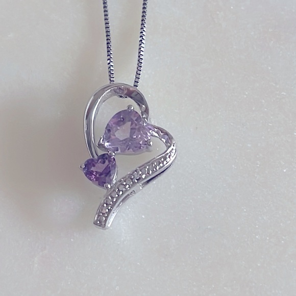 Sterling Silver Heart Necklace - Picture 3 of 7